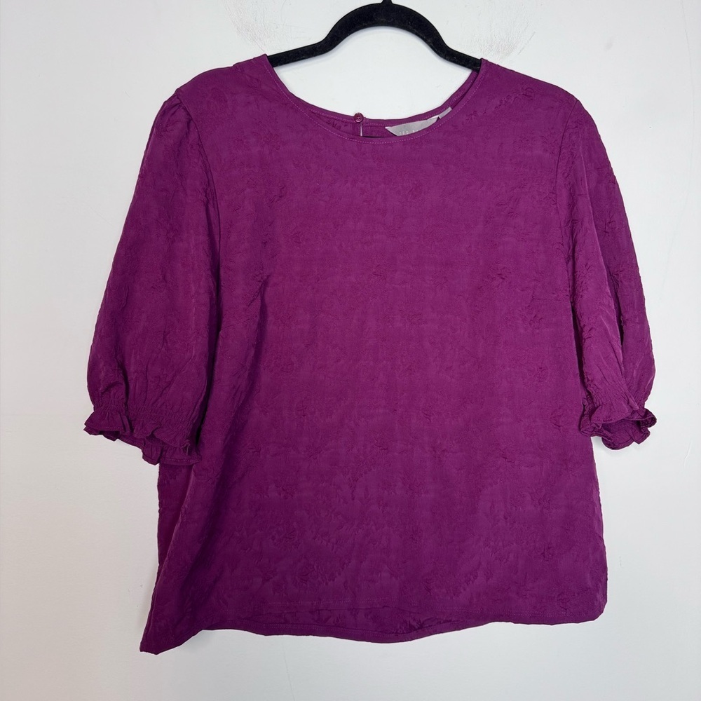 Ted Baker Floral Texture blouse XL Purple